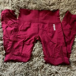 Maroon Seamless Gymshark leggings
